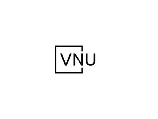 VNU letter initial logo design vector illustration