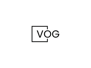 VOG letter initial logo design vector illustration