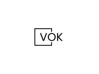 VOK letter initial logo design vector illustration