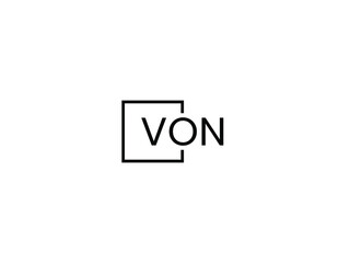 VON letter initial logo design vector illustration