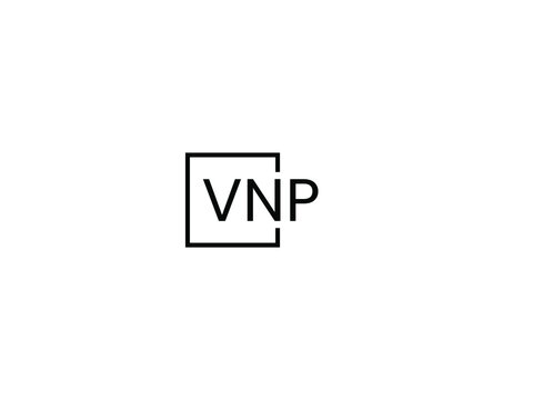 VNP letter initial logo design vector illustration