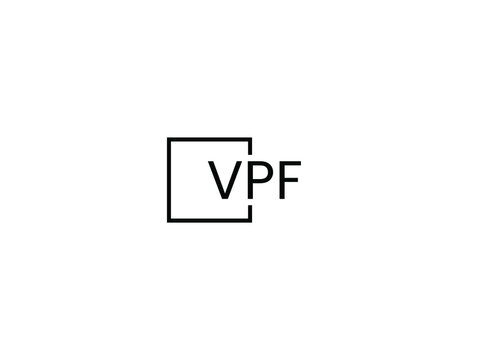 VPF letter initial logo design vector illustration