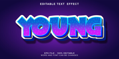 text effect editable young