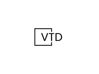 VTD letter initial logo design vector illustration