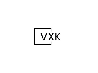 VXK letter initial logo design vector illustration