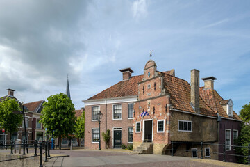 Fototapeta na wymiar The Korendragershuisje in Franeker, Friesland Province, The Netherlands