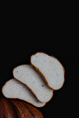 sliced bread isolated on white background