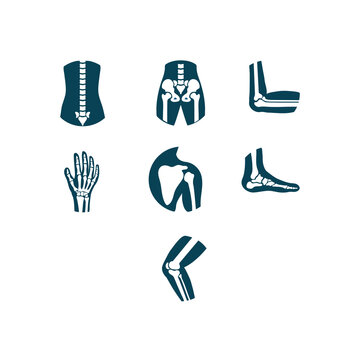 Anatomical orthopedic medical vector icon set pack