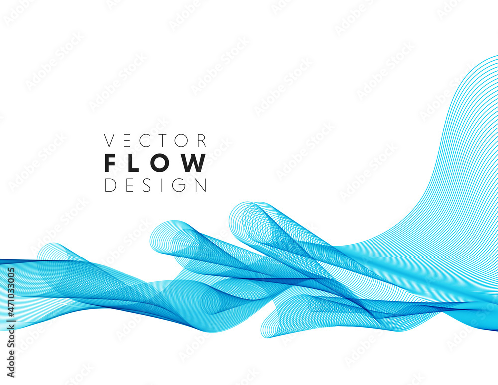 Poster vector abstract flowing wave lines background. design element for presentation. website template