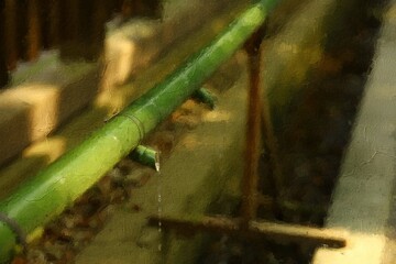 竹の手洗い場