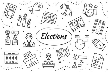 Voting. Linear objects and elements set.