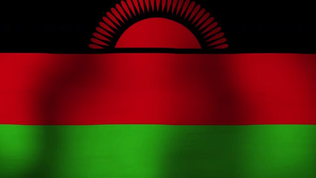 Flag of Malawi Close Up Animation Loops