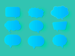 Speech Bubble icon set. Talk bubble. Cloud speech bubbles collection. Chat Message Bubbles Vector Icon. Communication icons. Talk bubble, dialog. Web icon set. Online communication. Conversation, SMS.