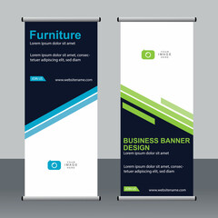 Abstract banner roll up set, standee banner template, Modern banner design.