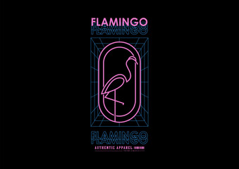 Flamingo bird t shirt design, vector graphic, typographic poster or tshirts