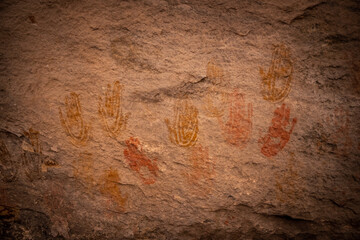 Pictograph Of Hands At Cave Spring in The Needles