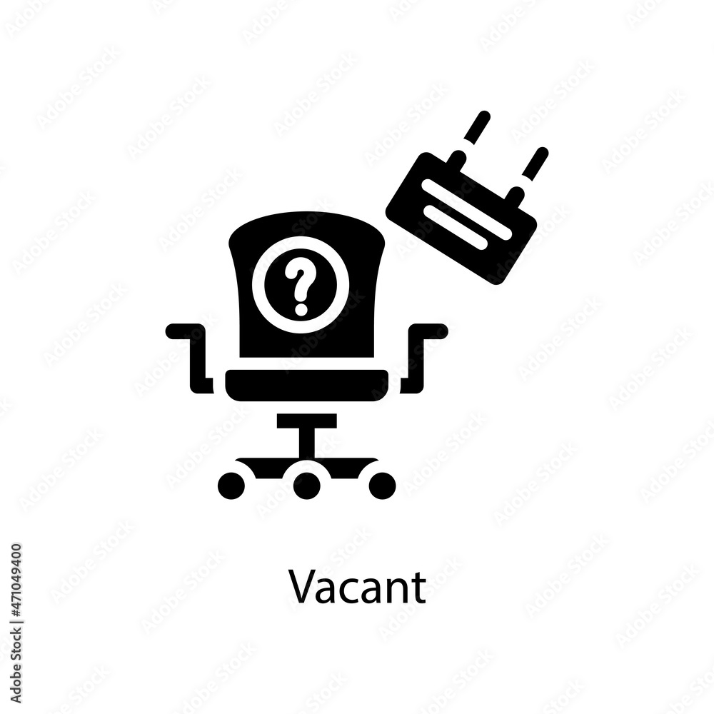 Poster vacant vector solid icon design illustration. web and mobile application symbol on white background 