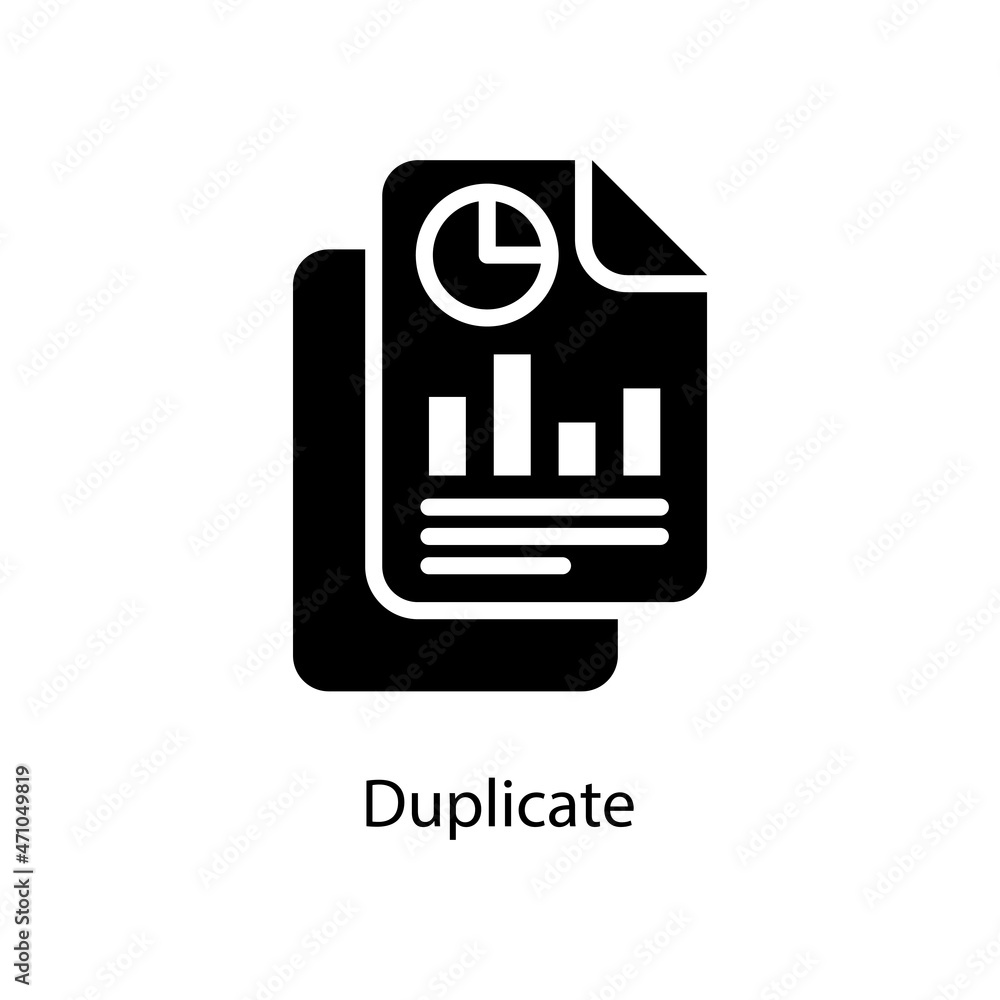 Poster duplicate vector solid icon design illustration. web and mobile application symbol on white backgrou