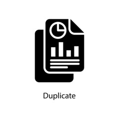 Duplicate vector Solid Icon Design illustration. Web And Mobile Application Symbol on White background EPS 10 File