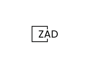 ZAD letter initial logo design vector illustration - obrazy, fototapety, plakaty