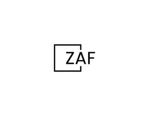 ZAF letter initial logo design vector illustration