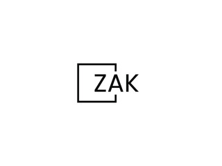 Obraz premium ZAK letter initial logo design vector illustration