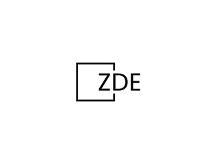 ZDE letter initial logo design vector illustration