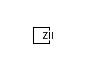 ZII letter initial logo design vector illustration