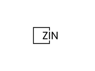 ZIN letter initial logo design vector illustration