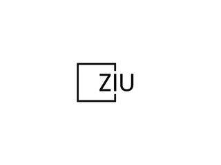 ZIU letter initial logo design vector illustration