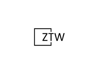 ZTW letter initial logo design vector illustration