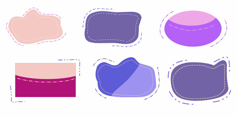 simple set of labels callout with fill for sale, price, and other text with various colour