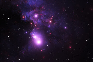 Space background with extrasolar nebula and stars