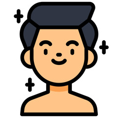 man filled outline icon