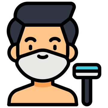recommend clip art: shaving filled outline icon