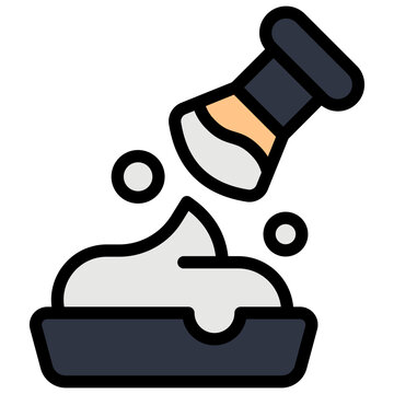 recommend clip art: shaving filled outline icon