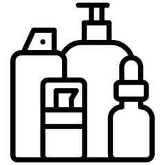 Fototapeta premium cosmetic outline icon