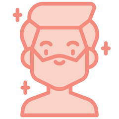 beard two tone icon
