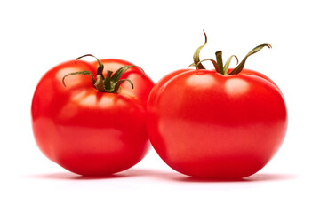 Beautiful fresh red tomato vegetable isolated on white background