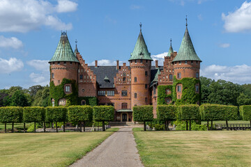 Fototapeta na wymiar Trolleholm Castle in Sweden, taken from the gate
