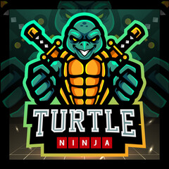 Turtle mascot. esport logo badge © REYYARTS