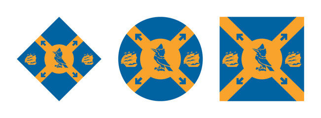 halifax flag icon set. isolated on white background	