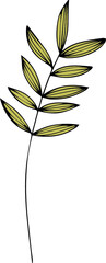 Green leaves vector illustration isolated on white background 