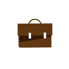 Vector cartoon flat fashionable briefcase.Trendy practical portfolio isolated on empty background-stylish fashion concept,web site banner ad design