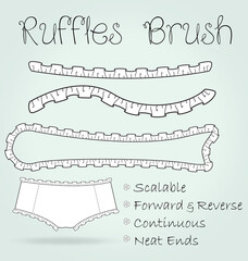 ruffles or frills lace seamless brush