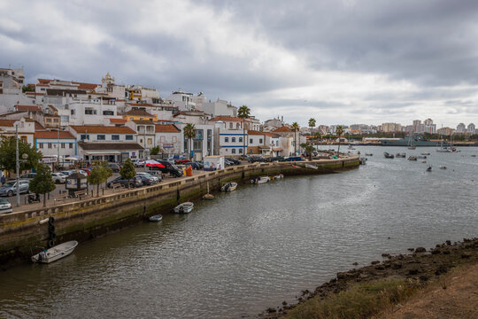 View of Ferragudo, a small town in the bay in Lagoa municipality, Algarve region, Portugal.