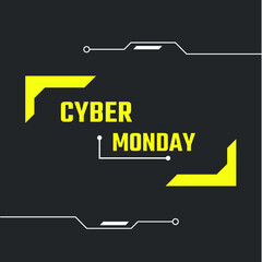 Obraz premium : Cyber Monday Sale Design Yellow color