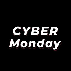 Cyber Monday banner Square background Cyber Monday special offer text illustration