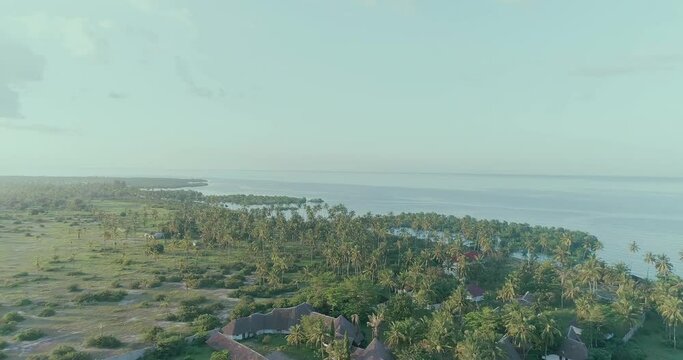 Bagamoyo coastal view from above.