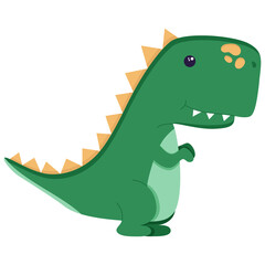 Cute dinosaur for decorating the nursery, Mesozoic era stickers for children, illustration in a flat style isolated on a white. Vector illustration